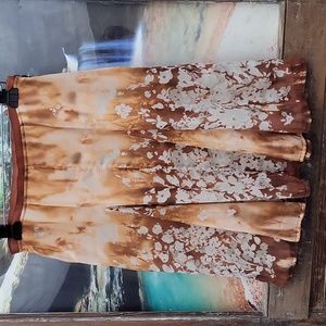 Worthington Size 8 Floral Flowy Skirt 100% Poly